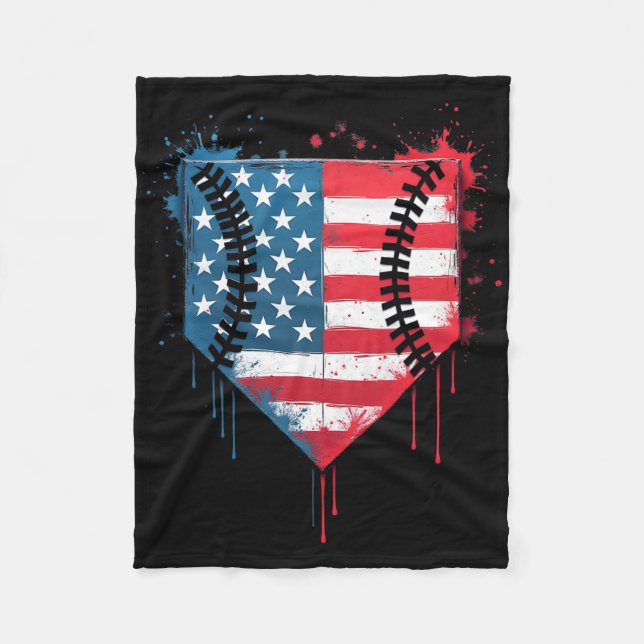 Tropfen Boys Kids Ice Creme Patriotic American F Fleecedecke (Vorderseite)