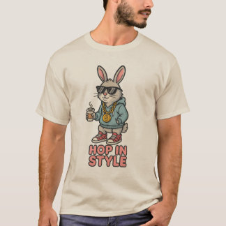 Tropfen Bunny - Hop in Style Cooler Cartoon Bunny T-Shirt