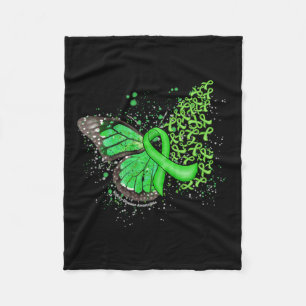 Tropfen Butterfly Grüne Ribbon Nierenerkrankung Aw Fleecedecke