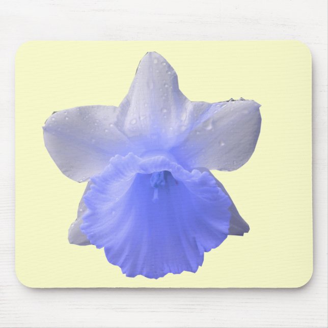 Tropfen Daffodil Blue Mousepad (Vorne)