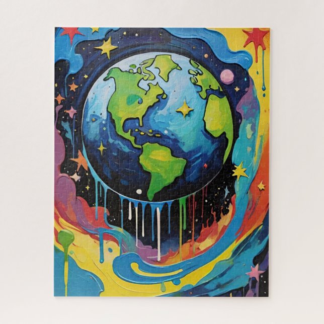 Tropfen der Erde Puzzle (Vertikal)