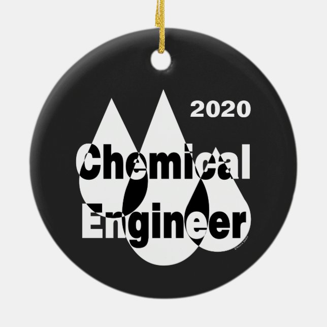 Tropfen des Chemieingenieurs Keramik Ornament (Hinten)