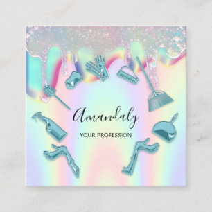 Tropfen für das Logo "Clearing House Office Servic Quadratische Visitenkarte