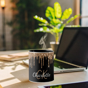 Tropfen für Schwarzes Gold, elegant Tasse