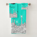 Tropfen Glitzer Effect Aqua Lashes Hallo Schönheit Badhandtuch Set<br><div class="desc">florenceK Glasdesign Minimale Glasfenster Innendekoration.</div>