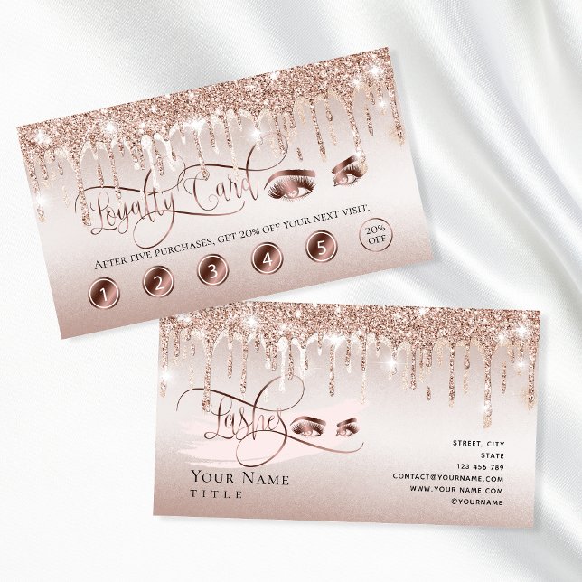 Tropfen Gold Makeup Loyalität Karte schöne Lashes (Von Creator hochgeladen)