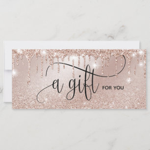 Tropfen Gold Moderne Blush Pink Geschenkkarte