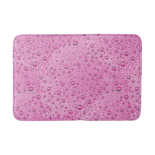 Tropfen heißrosa Wasser Badematte