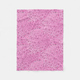 Tropfen heißrosa Wasser Fleecedecke