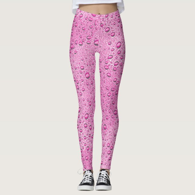 Tropfen heißrosa Wasser Leggings (Vorderseite)