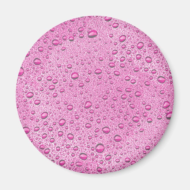 Tropfen heißrosa Wasser Magnet (Vorne)