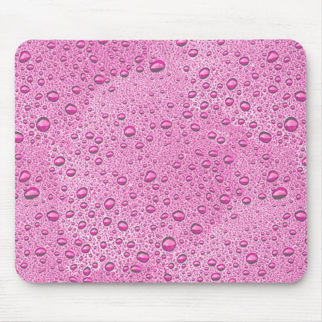 Tropfen heißrosa Wasser Mousepad (Vorne)