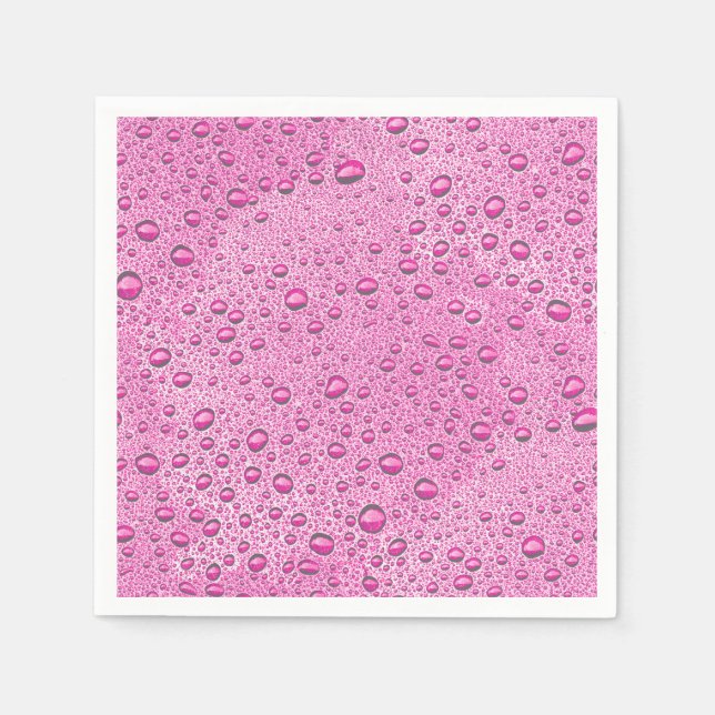 Tropfen heißrosa Wasser Serviette (Vorderseite)