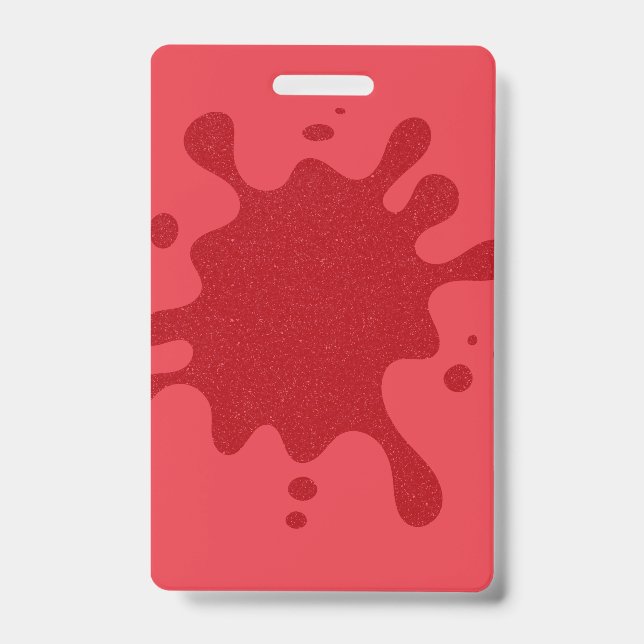 Tropfen-ID-Abzeichen - Tomato Red Custom Ausweis (Vorderseite)
