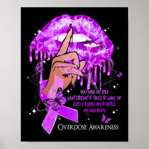 Tropfen Lippen Schmetterlinge Frauen Überdosierung Poster