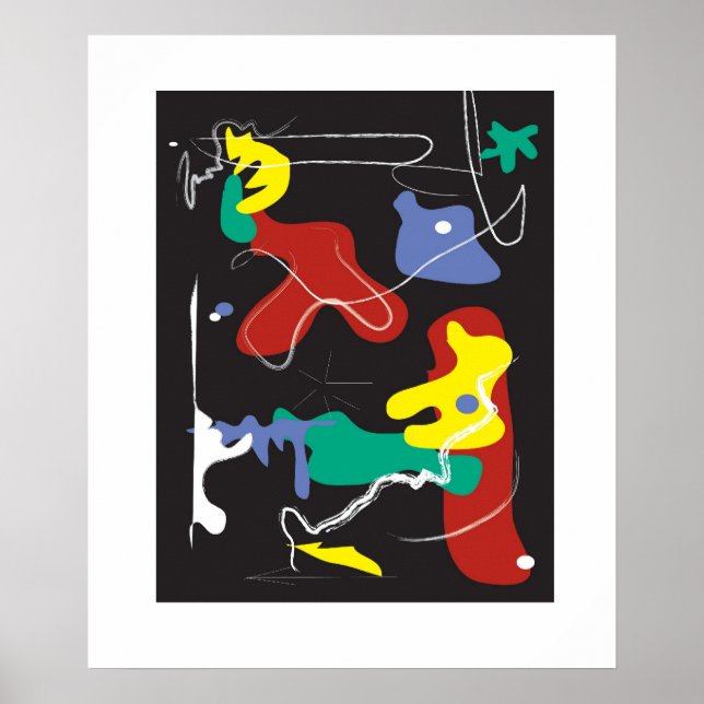 Tropfen-Malerei Poster (Vorne)