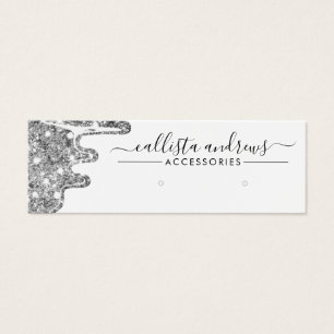 Tropfen mit weißem Silberschunkel-Glitzer verdiene