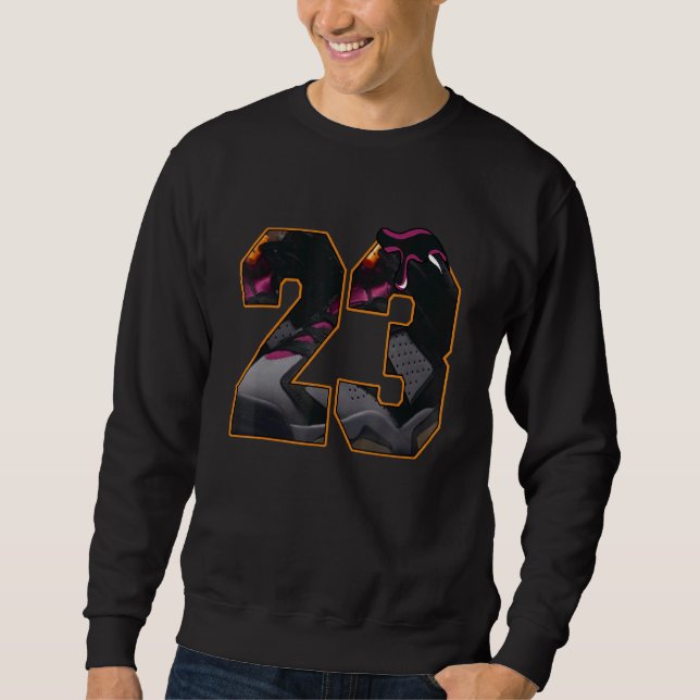 Tropfen Nr. 23 Retro Bordeaux 6s Matching Sweatshirt (Vorderseite)