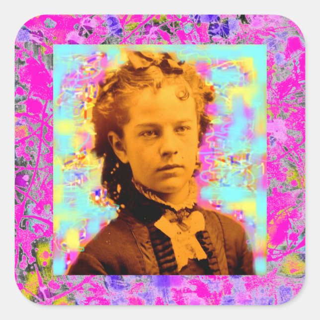 Tropfen Quadratischer Aufkleber (Vorderseite)