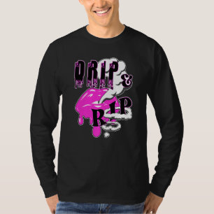 Tropfen & Rip Vaping Lips & Vapor Rings für Nikoti T-Shirt