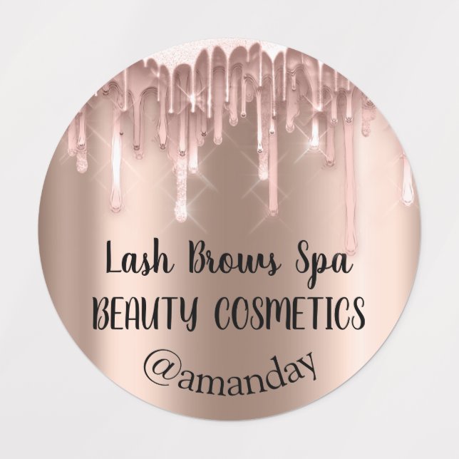 Tropfen Rose Körperkosmetik Balsam Seifennagel Etiketten (Design 1)