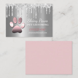 Tropfen Shimmer Dog Pager Pet Grooming Service Visitenkarte