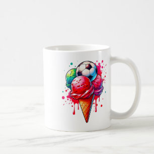 Tropfen Soccer Ice Creme Aquarell mit Sprinkl Kaffeetasse