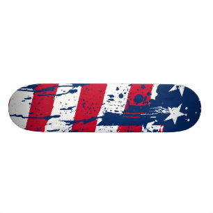 Tropfen-Spritzen färbt Amerika-Flagge Skateboard