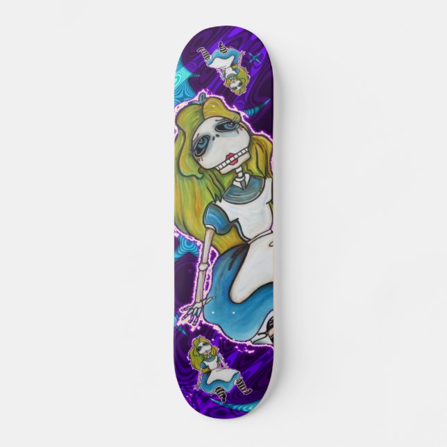 Tropfen-totes Alice-Skateboard Skateboard (Vorderseite)