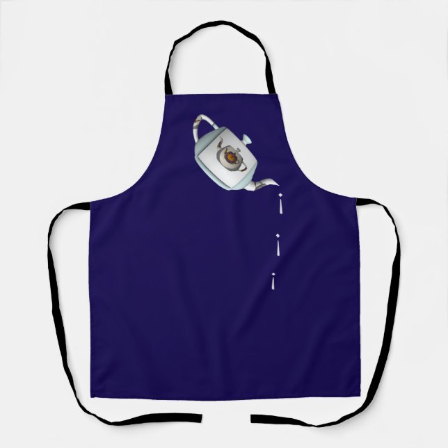 Tropfen Tropfen Teapot DBlue Schürze (Vorderseite)