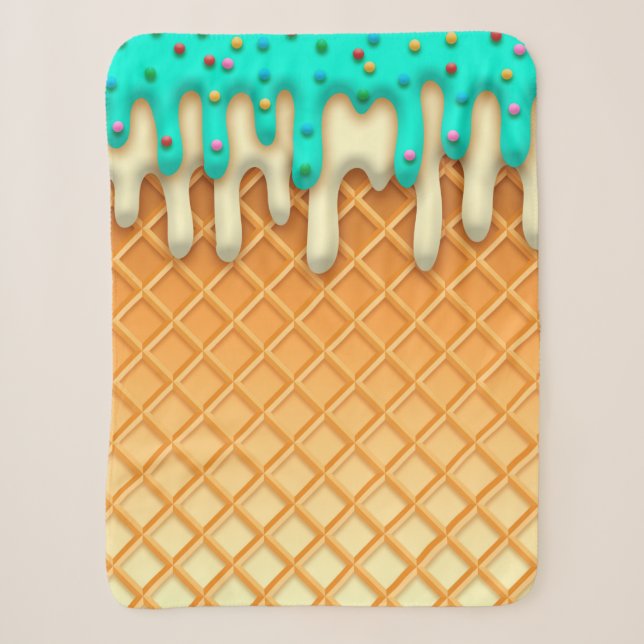Tropfen Waffelkone mit Sprinklen Sherpadecke (Vorderseite)