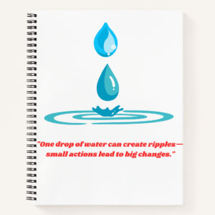 Tropfen Wasser Premium Design Notizbuch