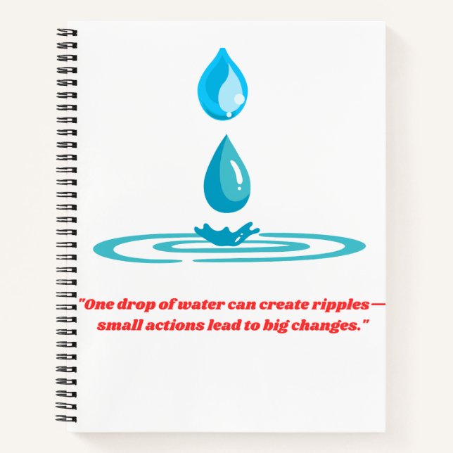 Tropfen Wasser Premium Design Notizbuch (Vorderseite)
