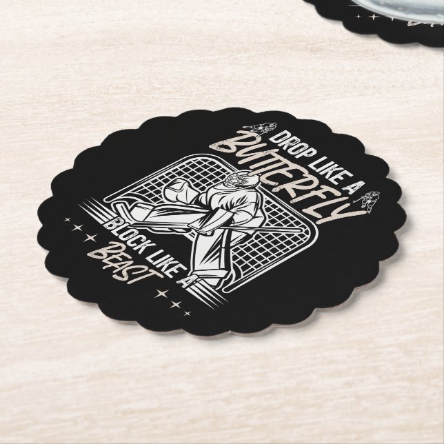 Tropfen wie ein Schmetterlingsblock wie ein Bestie Untersetzer (angewinkelt)