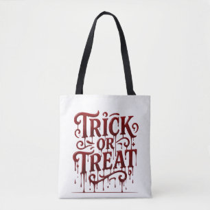 Tropfend rote Trick-or-Treat-Tasche
