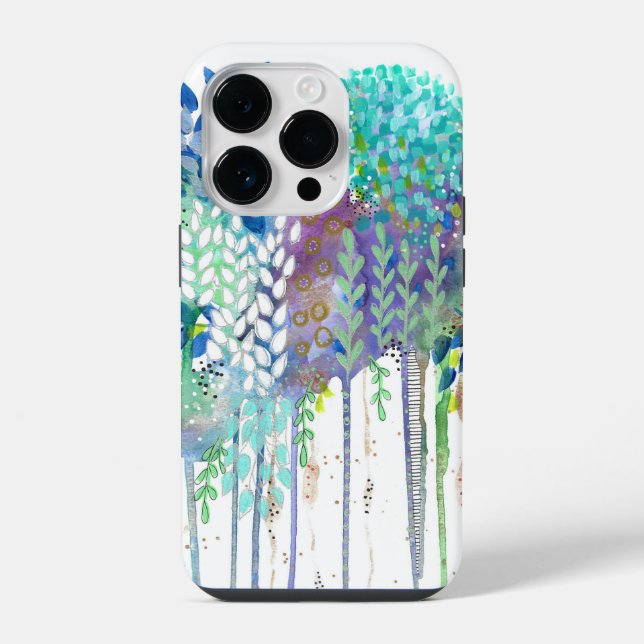 Tropfende Blumen iPhone Hülle (Rückseite)