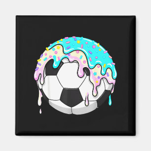 Tropfende Fußball-Eiscreme-Tropfen-Sport-Streusel Magnet