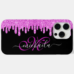 Tropfende Glitzern rosa Lavendel und schwarze Mono Case-Mate iPhone Hülle