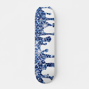 Tropfende Glitzern Skateboard