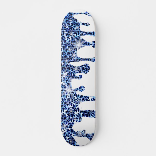 Tropfende Glitzern Skateboard (Vorne)