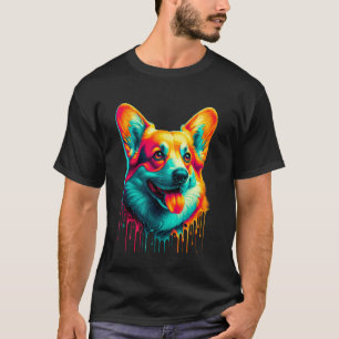 Tropfende Kunstmalerei Cardigan Welsh Corgi Corgis T-Shirt