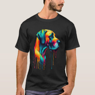 Tropfende Kunstmalerei Deutsche Dogge Mastiff Deut T-Shirt