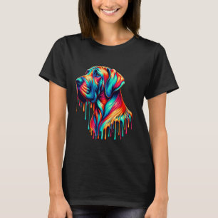 Tropfende Kunstmalerei Dogge Mastiff Deutsche Dogg T-Shirt