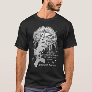 Tropfende Lippen Schmetterlinge Frauen Parkinson-B T-Shirt
