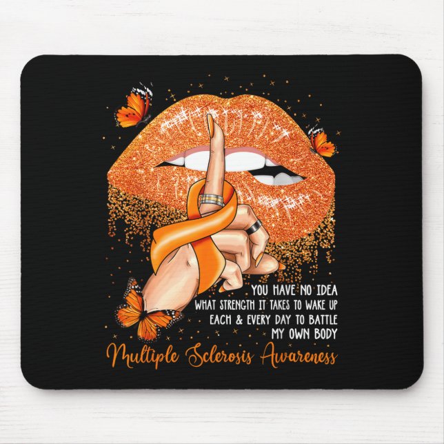 Tropfende Lippen Schmetterlinge Multiple Sklerose  Mousepad (Vorne)