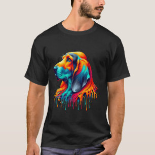 Tropfende Malerei Kunst Coonhound Coon Hund T-Shirt