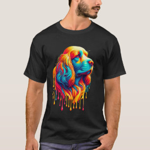 Tropfende Malerei Kunst Englischer Cocker Spaniel T-Shirt