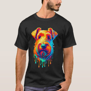 Tropfende Malerei Kunst Irischer Terrier T-Shirt