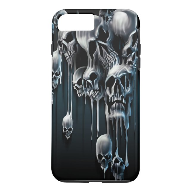Tropfende Schädel Case-Mate iPhone Hülle (Rückseite)