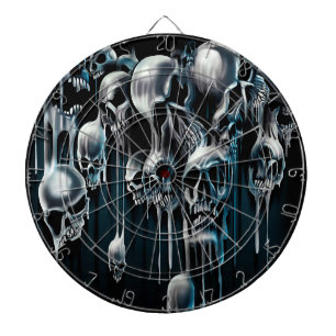 Tropfende Schädel Dartscheibe